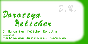 dorottya melicher business card